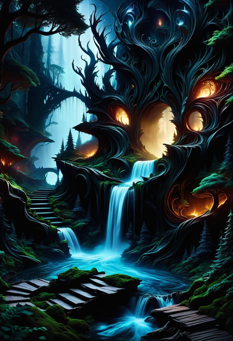 00206-[number]-3515899997-hyper detailed masterpiece, dynamic, awesome quality, DonMN1gh7D3m0nXL enchanted forest, summit,rimstone pool,ravine, made of ni.png